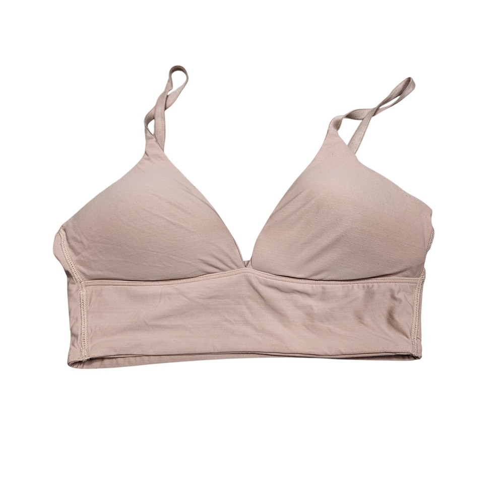Pepper Bralette Womens Small Blush Pink Wireless Seamless Adjustable Straps Bra
